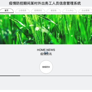 疫情防控期间某村外出务工人员信息管理系统