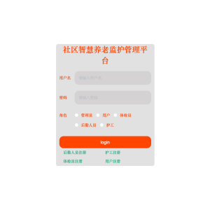 社区智慧养老监护管理平台设计与实现