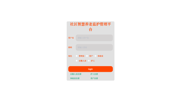 社区智慧养老监护管理平台设计与实现