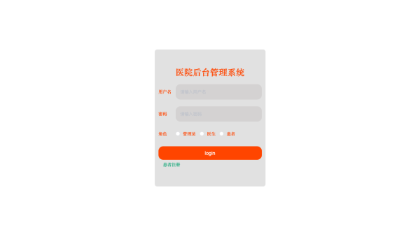 基于springboot的医院后台管理系统的设计与实现
