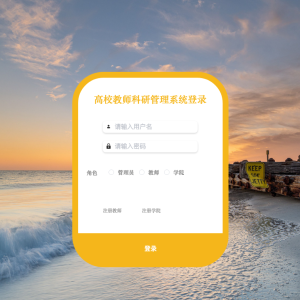 高校教师科研管理系统