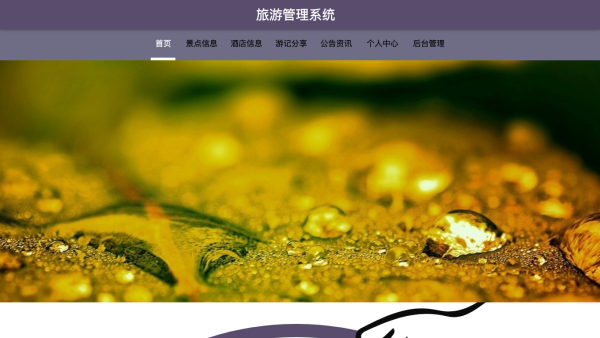 旅游管理系统