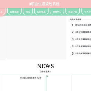 it职业生涯规划系统