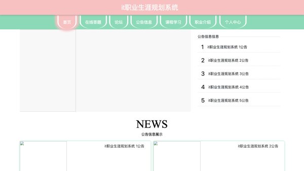 it职业生涯规划系统