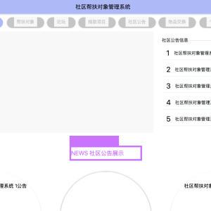 社区帮扶对象管理系统