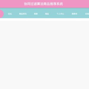 基于协同过滤算法商品推荐系统