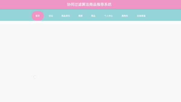 基于协同过滤算法商品推荐系统