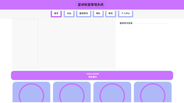 基于vue篮球联盟管理系统
