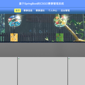 基于SpringBoot的CSGO赛事管理系统